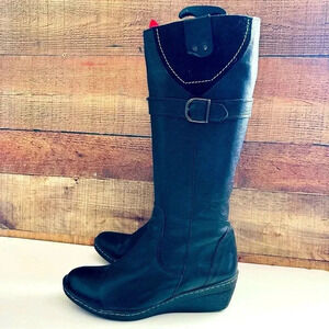 Alpe Made in Spain Leather Knee High Wedged Boots